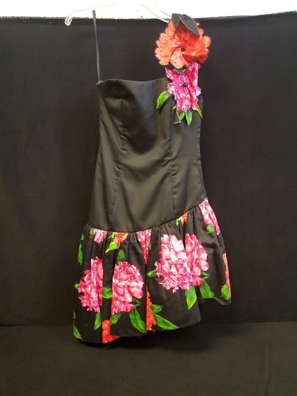 Victor Costa For Saks 5th Avenue 1980s Strapless Avant Garde Cocktail Dress